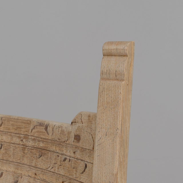 20th Century French Oak Dining Chairs With Upholstered Seats - Set of 6 For Sale - Image 4 of 18