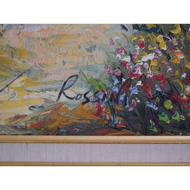 Framed Oil on Canvas Lake Scene Artist Signed For Sale - Image 9 of 12
