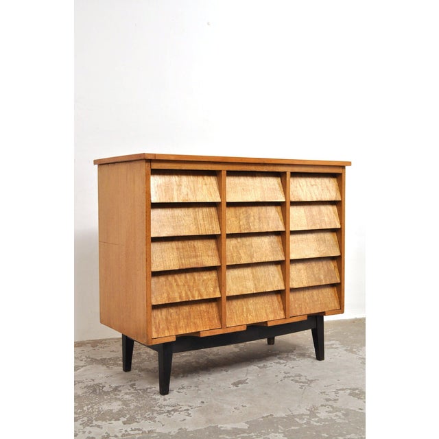 Vintage Chest of Drawers with Slanted Fronts, 1940s For Sale - Image 4 of 13