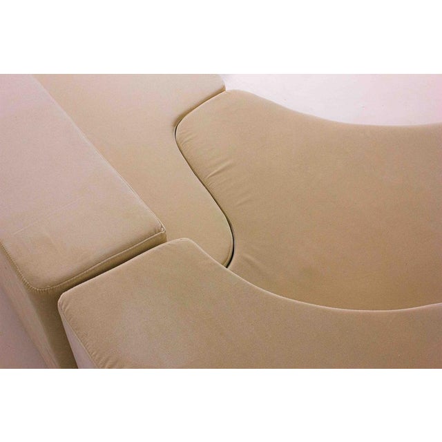 Textile Set of Lara Sofa in Beige Velvet by Roberto Pamio for Stilwood, Italy, 1958 For Sale - Image 7 of 11