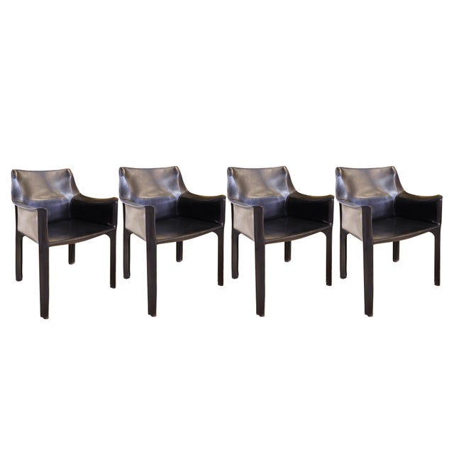 CAB 413 Armchairs by Mario Bellini for Cassina, 1990s, Set of 4 For Sale - Image 15 of 15