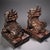 Pair of Antique Gilt Bronze Guardian Lion Figurines, 6900g Total, Ming Mark For Sale In Los Angeles - Image 6 of 10