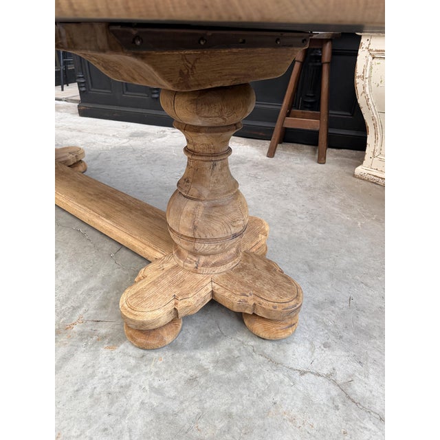 Oval Table in Solid Oak, 1960s For Sale - Image 9 of 11