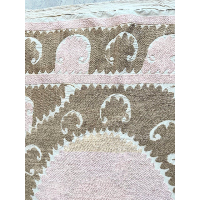 1960s Embroidered Suzani Tablecloth From Uzbek For Sale - Image 5 of 9