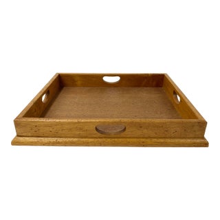 Vintage Large Ralph Lauren Handled Wood Tray For Sale