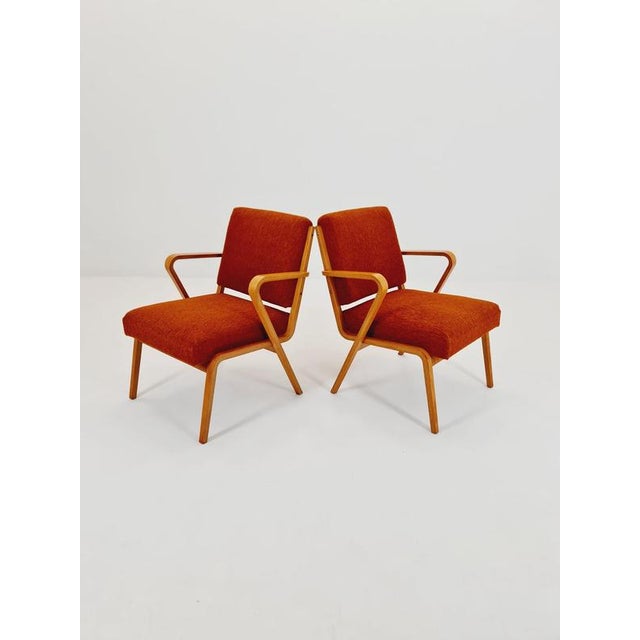 Bauhaus German Lounge Armchair by Selman Selmanagic for VEB Hellerau, 1950s, Set of 2 For Sale - Image 11 of 18