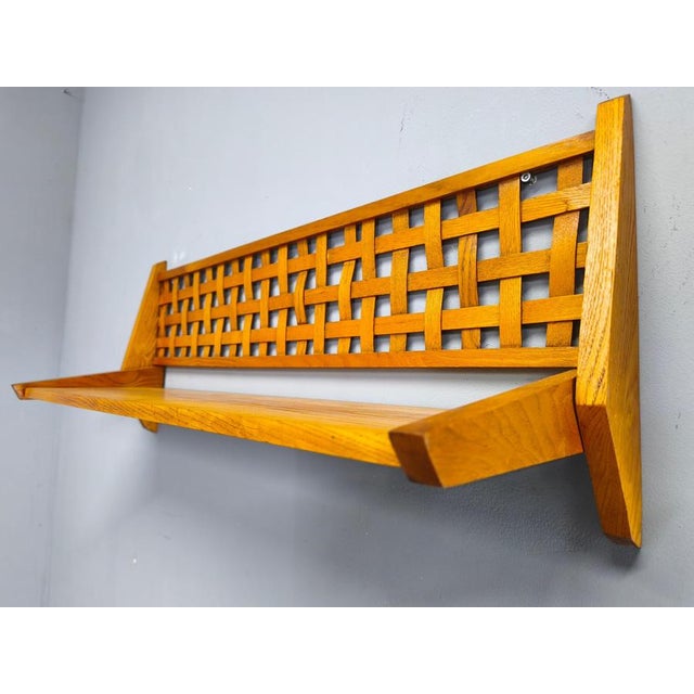 Wood Mid-Century Modern Folding Wall Shelves from Uluv, Czechoslovakia, 1960s, Set of 2 For Sale - Image 7 of 11