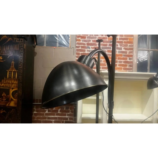 Slate Gray Restoration Hardware Ceiling 4 Light Pendant For Sale - Image 8 of 8