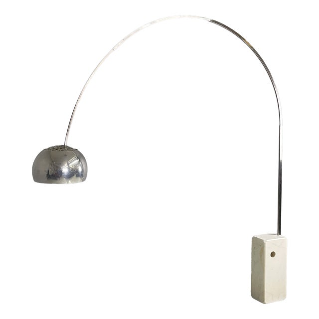 Italian Modern Arco Floor Lamp attributed to Achille and Pier Giacomo Castiglioni for Flos, 1960s For Sale