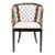 Carlotta Armchair - Natural Wash/Black Legs/White Cushion For Sale