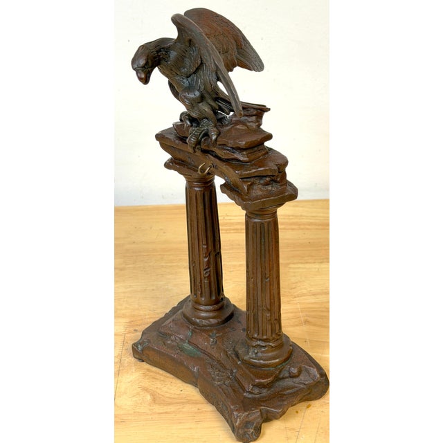 19th-Century French/ Italian Neoclassical Cast Bronze Eagle Pocket Watch Holder For Sale - Image 15 of 18