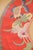 This Chinese children's collar was typically worn at festivals. The collar is embroidered silk featuring a koi and lotus...