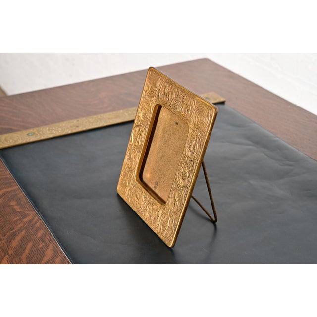Early 20th Century Tiffany Studios New York Zodiac Bronze Doré Picture Frame For Sale - Image 5 of 14