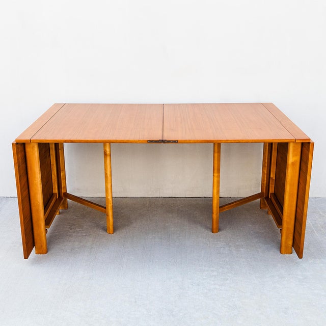 Karl Mathsson Signed Bruno Mathsson "Maria" Folding Flap Teak Expandable Dining Table, 1960s For Sale - Image 4 of 18