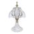 Vintage Yugoslavian 24% Lead Crystal Floral Boudoir Table Lamp For Sale