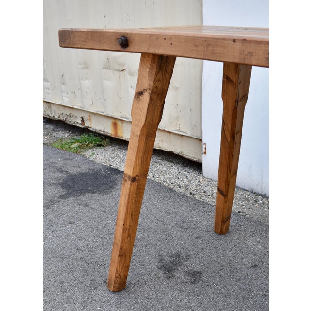 Oak Pig Bench Butcher's Block Table For Sale - Image 10 of 12