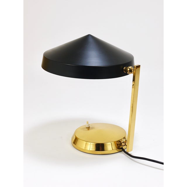 Mid-Century Black Brass Table or Desk Lamp, Austria, 1960s For Sale - Image 16 of 18