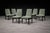 Cimo, Brazil, 1950s — Set of 8 Dining Chairs in Hardwood With Dusty Olive Mohair & Jacarandá Backs (2 Armchairs + 6 Side Chairs) For Sale - Image 15 of 16