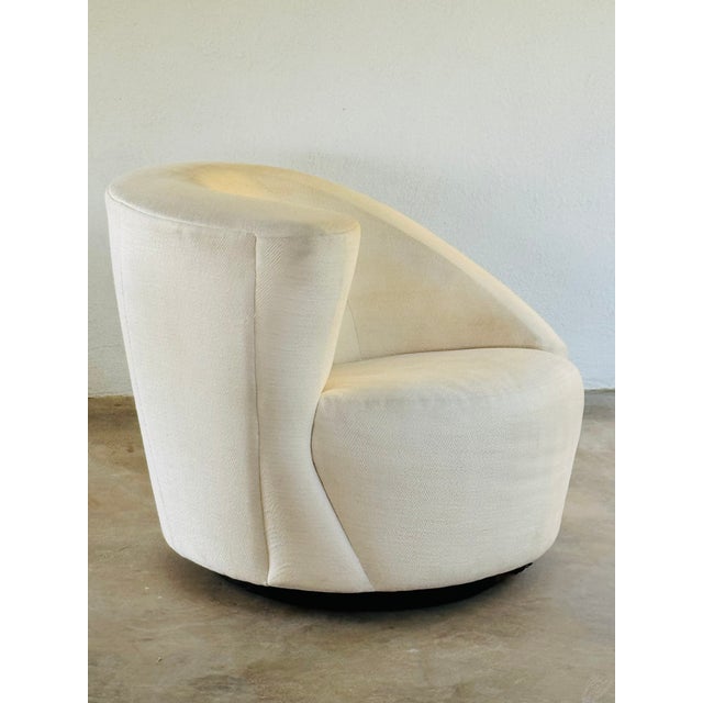 Mid-Century Modern 1970s Vladimir Kagan for Directional Nautilus Swivel Chairs- A Pair For Sale - Image 3 of 15