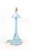 Baby Blue Pair of Chinese Style Blue Tol Palm Tree and Figurine Table Lamps For Sale - Image 8 of 10