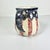 1980s Vintage Boho Chic Americana Stars & Stripes Sponge Style Patriotic Pitcher For Sale - Image 6 of 11