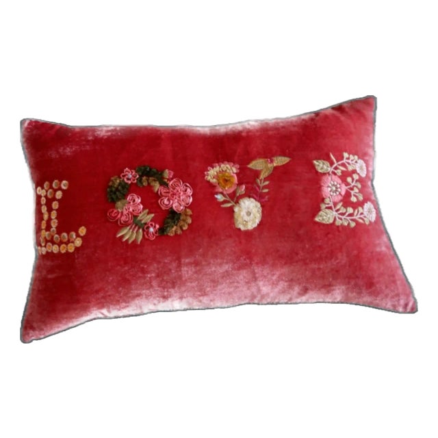 Love Embroidered Pillowcase For Sale
