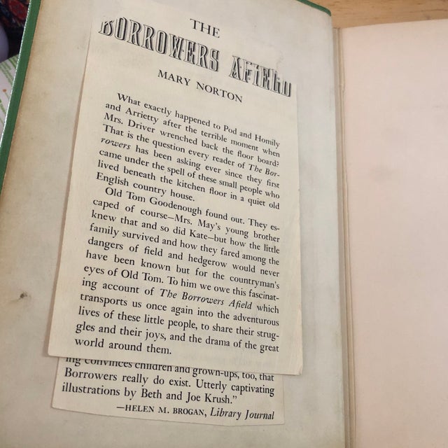 1st Edition book. "The Borrowers Afield" by Mary Norton.