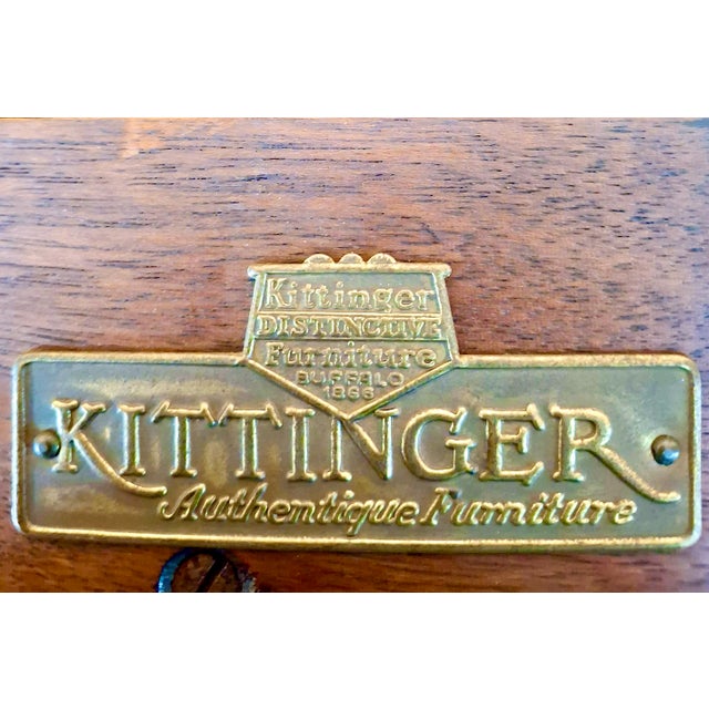 Georgian-Style Kittinger Tea Table With Scalloped Gallery and Two Pullout Trays For Sale - Image 10 of 10