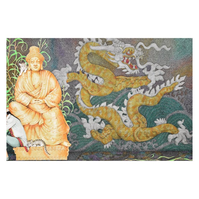 A highly detailed India ink drawing with watercolor and Gouache. Each intricate circle and line is hand drawn to create a...