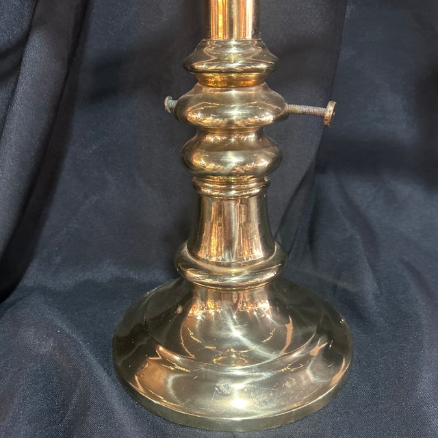 Hollywood Regency 1890 Brass Candleholder For Sale - Image 3 of 10