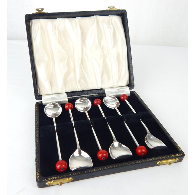 1920s 1920s Art Deco Cocktail Mudler Spoons- Set of 6 For Sale - Image 5 of 10
