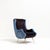 Mid-Century Modern High-Back Lounge Chair in Blue and Mauve Velvet, 1950s For Sale - Image 3 of 11