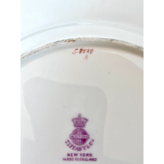 Antique Mintons for Tiffany & Co. Pierced Floral Cabinet 9" Plates - Set of 7 For Sale - Image 13 of 13