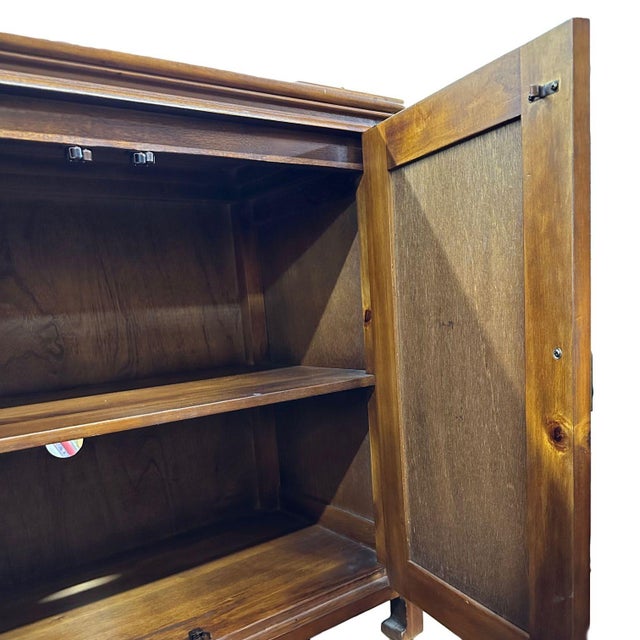 Brown Oriental James Mont Style Koa & Stick Rattan Stereo Cabinet For Sale - Image 8 of 11