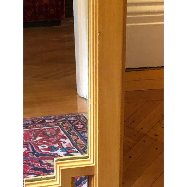 Large Mid-20th Century Asian-Style Wood Fretwork Wall Mirror For Sale - Image 12 of 12