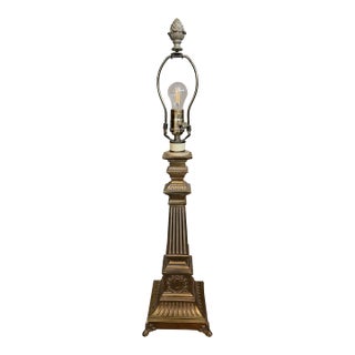Corinthian Column Brass Table Lamp For Sale