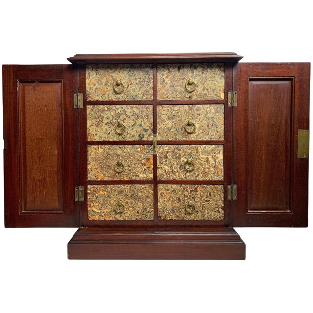 Victorian English Satinwood and Gilt Metal Glazed Pier Cabinet in Walnut, 1890s For Sale - Image 4 of 16