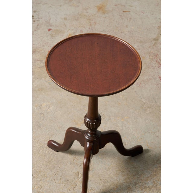 Late 19th Century Antique English Mahogany Tripod Wine Table For Sale - Image 5 of 6