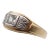 Mid 20th Century Men's Gold Diamond Ring, Size 8.5 For Sale