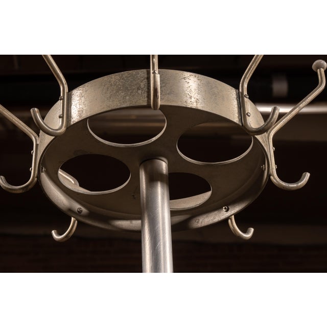 Mid 20th Century Mid 20th Century Industrial Aluminum Coat Rack Stand For Sale - Image 5 of 7