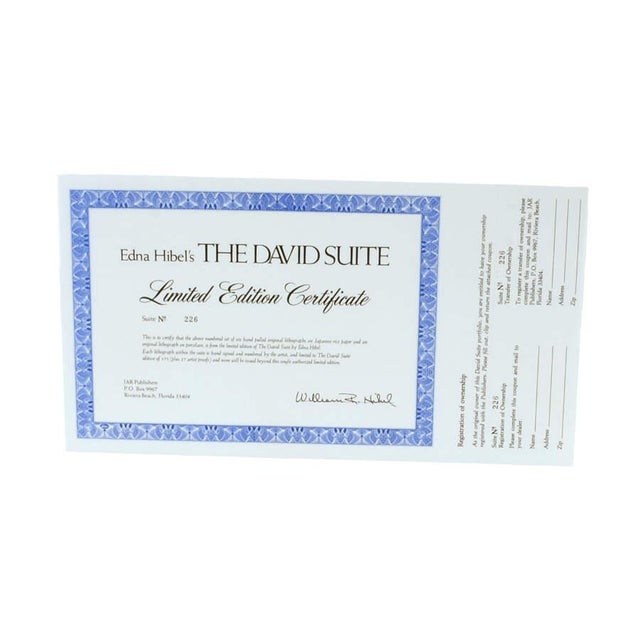 Limited Edition Edna Hibel "David Suite 1978" Portfolio of 6 Lithographs For Sale - Image 15 of 15