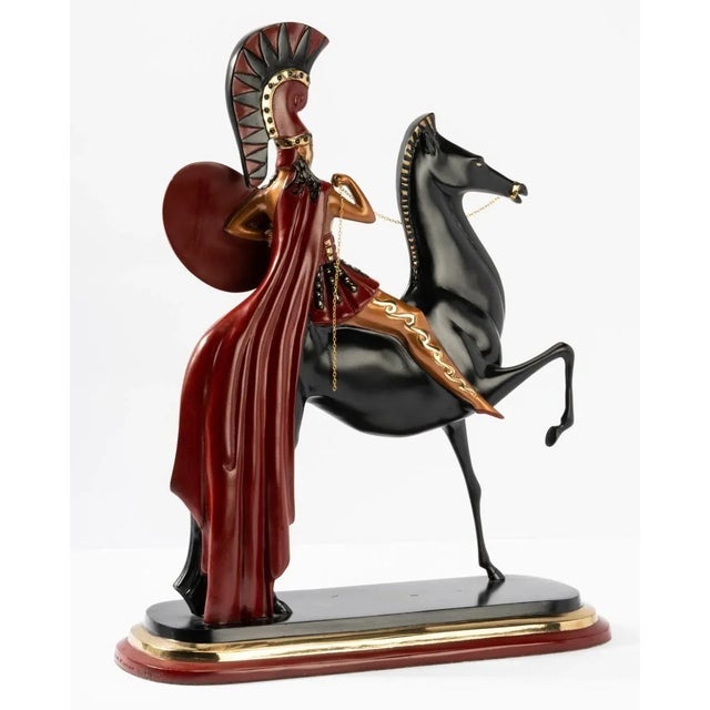 Red "Amazon" Bronze Sculpture by Erté, 1985 For Sale - Image 8 of 13