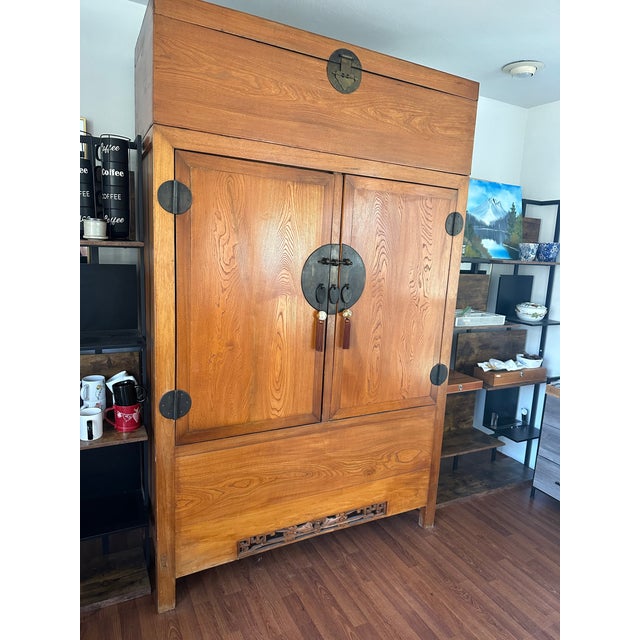 Lovely vintage wardrobe. I can not find a name or maker on it but I might be overlooking it. Beautiful patina and wood...