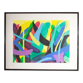 2000 Mixed Media Painting on Paper by Jerry Adams For Sale