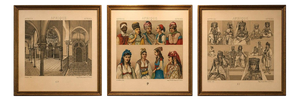 Racinet, Afrique: North African Architecture & Costume, 1888, Lithographs, Set of 3