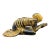 19th Century Burmese Gilt-Wood Statue: Buddhist Monk in Prayer For Sale