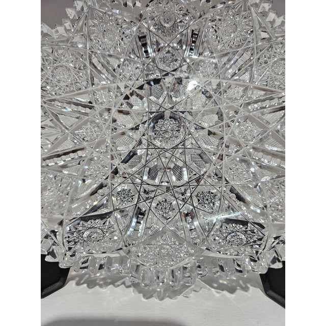 Crystal Bowl with Star Motif, 1920s For Sale - Image 10 of 12