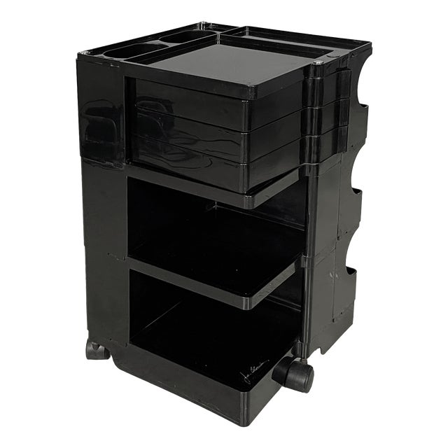 Italian Modern Brown Boby Storage Trolley by Joe Colombo for Bieffeplast, 1970s For Sale