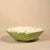 1981 Vintage Green & White Ceramic Fruit-Relief Serving Bowl With Scalloped Rim For Sale - Image 10 of 12