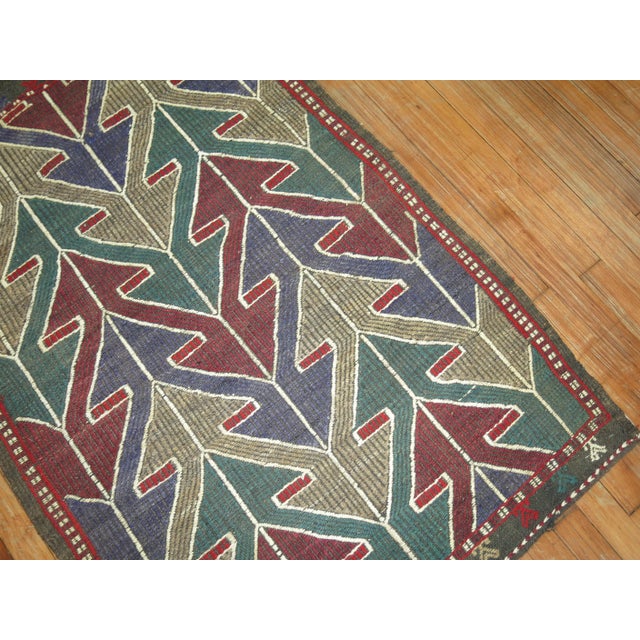 Mid 20th Century Vintage Turkish Kilim 3' X 4'4'' For Sale - Image 5 of 10